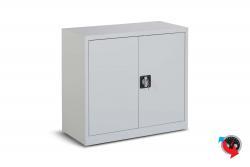 Stahl-Aktenschrank - Stahlschrank - Sideboard  80 x 38 x 75 cm - lichtgrau - 2OH-  sofort lieferbar - Preishammer!